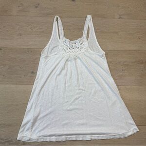 Michael Stars Ivory Crochet Accent Tank